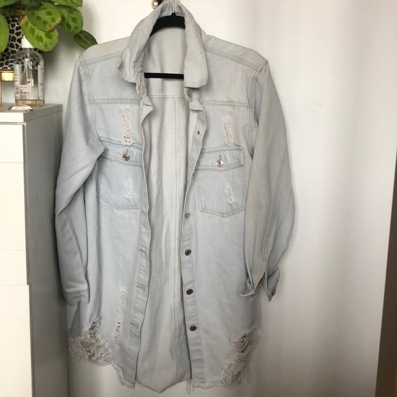 Long oversized denim jacket/shirt - Picture 1 of 2